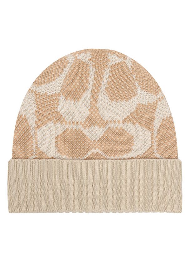 Coach Czapka 29CO100440 Beżowy. Kolor: beżowy. Materiał: akryl