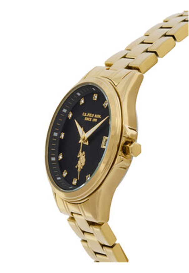 U.S. Polo Assn. Zegarek Louise USP8484BK Złoty. Kolor: złoty