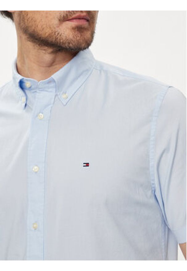 TOMMY HILFIGER - Tommy Hilfiger Koszula MW0MW33809 Błękitny Regular Fit. Kolor: niebieski. Materiał: bawełna