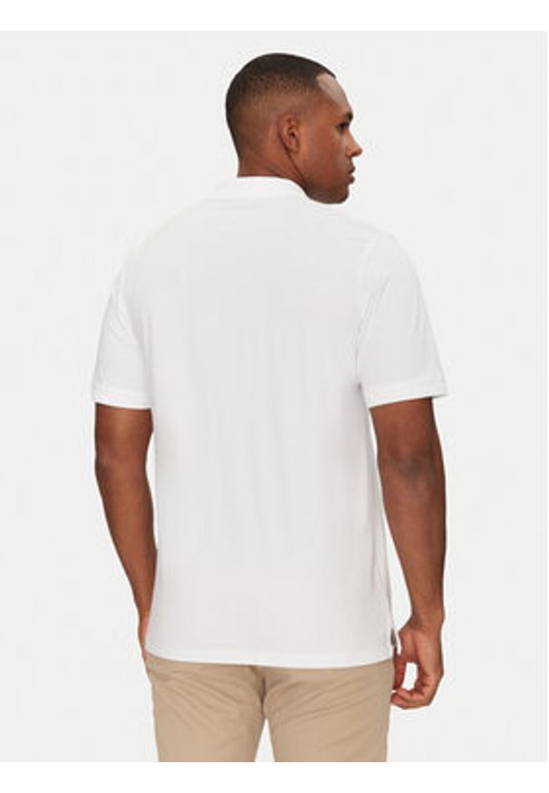 Jack & Jones - Jack&Jones Polo Jaxon 12268227 Biały Regular Fit. Typ kołnierza: polo. Kolor: biały. Materiał: bawełna