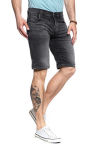 Mustang - SPODENKI MĘSKIE MUSTANG Chicago Short DENIM BLACK 1007116 4000 683. Materiał: denim #4