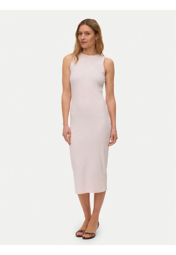 Vero Moda Sukienka letnia Lavender 10230437 Różowy Slim Fit. Kolor: różowy. Materiał: bawełna. Sezon: lato