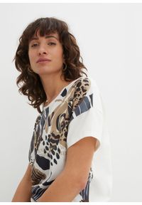 bonprix - Shirt z foliowym nadrukiem. Kolor: biały. Wzór: nadruk #3