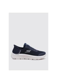 skechers - Damskie GO WALK FLEX GRAND ENTRY Slip-On Granatowy / Biały. Zapięcie: bez zapięcia. Kolor: niebieski, wielokolorowy, biały. Materiał: materiał