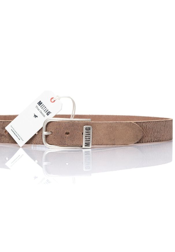 Mustang - MUSTANG PASEK SKÓRZANY MUS-M5002 0611 35mm Ledergürtel (RO2831). Materiał: skóra. Wzór: paski. Styl: klasyczny