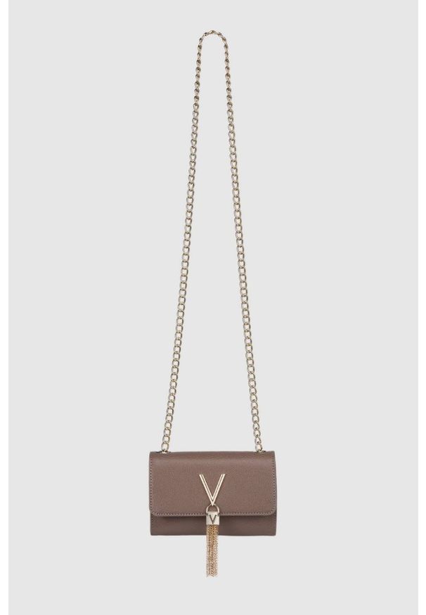 Valentino by Mario Valentino - VALENTINO Mała brązowa kopertówka Divina Pochette. Kolor: brązowy