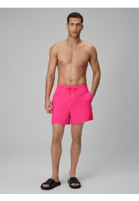 4f - 4F Spodenki plażowe boardshorty męskie - różowe S. Kolor: różowy. Materiał: materiał #1