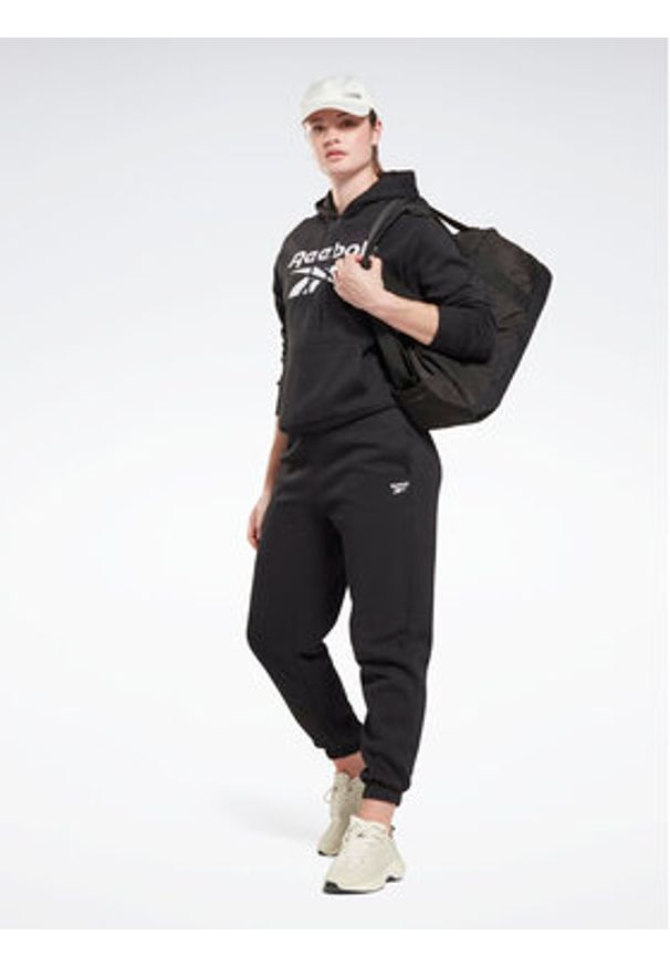 Reebok Bluza Identity Big Logo H54748 Czarny Loose Fit. Kolor: czarny. Materiał: bawełna