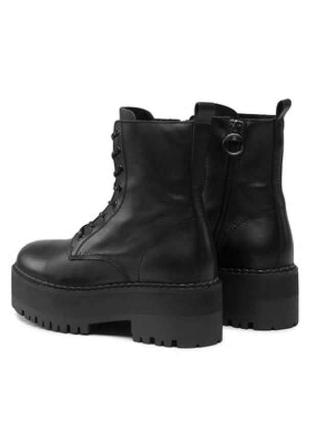 Tommy Jeans Botki Tjw Boot Zip Up EN0EN02305 Czarny. Kolor: czarny. Materiał: skóra