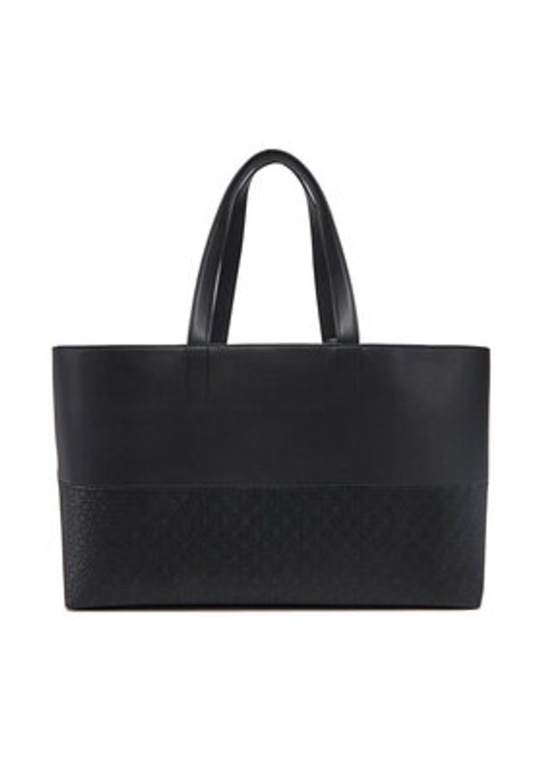 Calvin Klein Torebka Ck Mixmedia Shopper_Mono K60K613166 Czarny. Kolor: czarny. Materiał: skórzane