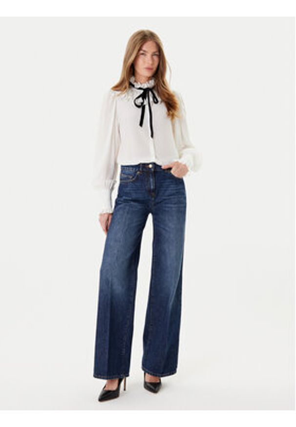 Luisa Spagnoli Koszula Lento 542516 Écru Regular Fit. Materiał: jedwab