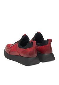 Remonte Sneakersy D2V00-35 Bordowy. Kolor: czerwony. Materiał: skóra