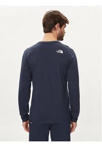 The North Face Longsleeve Simple Dome NF0A87QN Granatowy Regular Fit. Kolor: niebieski. Materiał: bawełna. Długość rękawa: długi rękaw