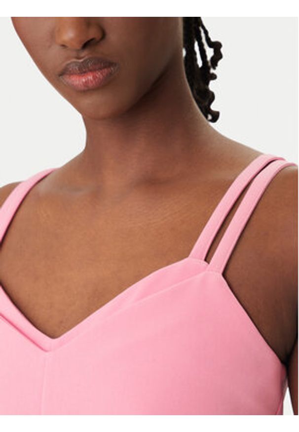 Rinascimento Top CFC0127891003 Różowy Slim Fit. Kolor: różowy. Materiał: syntetyk