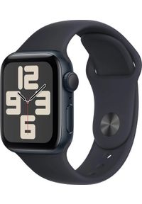APPLE - Smartwatch Apple Watch SE GPS 40mm Midnight Alu Sport M/L Czarny (MXE93QN/A). Rodzaj zegarka: smartwatch. Kolor: czarny. Styl: sportowy