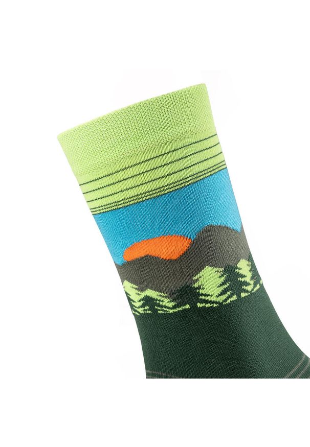 Skarpety Alpinus Lavaredo zielone. Kolor: zielony, niebieski, wielokolorowy