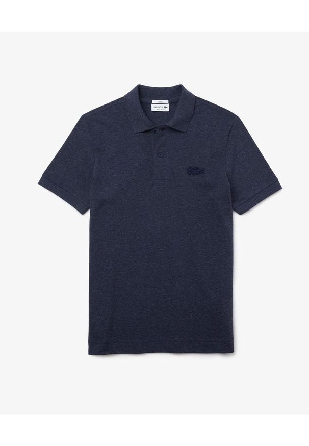Lacoste - LACOSTE - Granatowy t-shirt polo ze ściągaczami Regular Fit. Okazja: na co dzień. Typ kołnierza: polo. Kolor: niebieski. Styl: klasyczny, casual