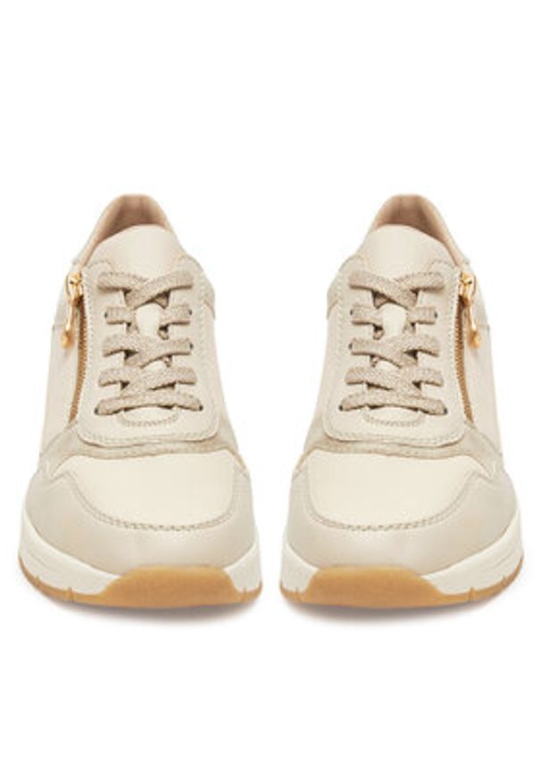 Rieker Sneakersy N9301-60 Écru. Materiał: skóra