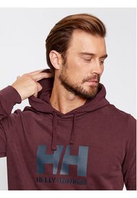 Helly Hansen Bluza Logo 33977 Bordowy Regular Fit. Kolor: czerwony. Materiał: bawełna #5