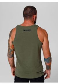 PITBULL - Tank męski Pitbull Top Slim Fit Hilltop. Kolor: zielony, czarny, wielokolorowy