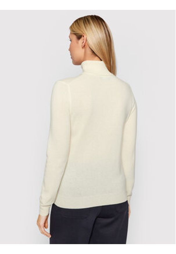 United Colors of Benetton - United Colors Of Benetton Golf 1002D2348 Beżowy Regular Fit. Typ kołnierza: golf. Kolor: beżowy. Materiał: wełna