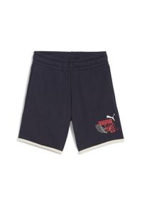 Puma - Dziecięce szorty Little Runners PUMA New Navy Blue. Okazja: na uczelnię. Kolor: niebieski. Styl: sportowy. Sport: joga i pilates