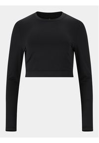 Athlecia T-Shirt Marianne W Cropped L/S Tee EA233339 Czarny Regular Fit. Kolor: czarny. Materiał: syntetyk