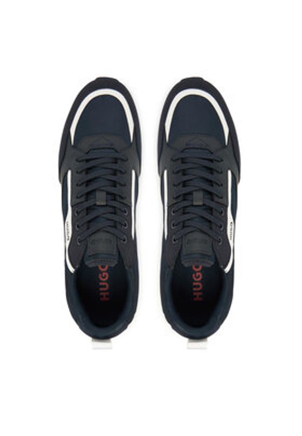 Hugo - HUGO Sneakersy Icelin 50536568 Granatowy. Kolor: niebieski. Materiał: skóra