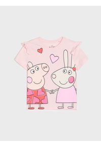 Sinsay - Bawełniana koszulka z nadrukiem Peppa Pig - różowy. Kolor: różowy. Materiał: bawełna. Wzór: nadruk #1