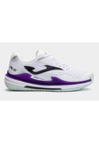 Buty do tenisa damskie Joma Ace Allcourt stabilität 2024. Zapięcie: sznurówki. Kolor: biały, wielokolorowy, fioletowy. Materiał: materiał, syntetyk, tkanina. Szerokość cholewki: normalna. Sport: tenis