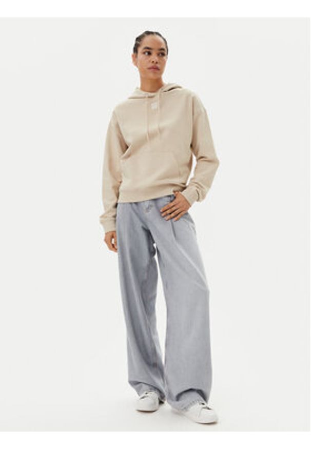 Hugo - HUGO Bluza Delfinia 50522423 Beżowy Regular Fit. Kolor: beżowy. Materiał: bawełna