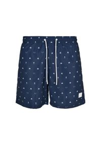 Urban Classics - Męskie Spodenki Kąpielowe We Wzory. Kolor: niebieski. Styl: sportowy #1