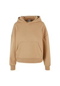 Bluza damska z kapturem Urban Classics Cozy Oversize. Typ kołnierza: kaptur. Kolor: beżowy. Materiał: poliester, bawełna #1