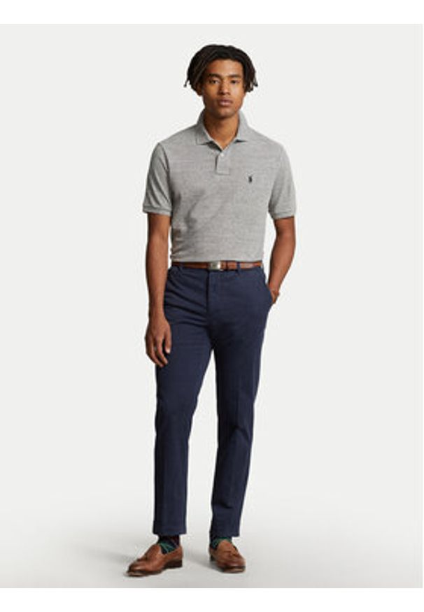 Polo Ralph Lauren Polo 710666998006 Szary Custom Slim Fit. Typ kołnierza: polo. Kolor: szary. Materiał: bawełna