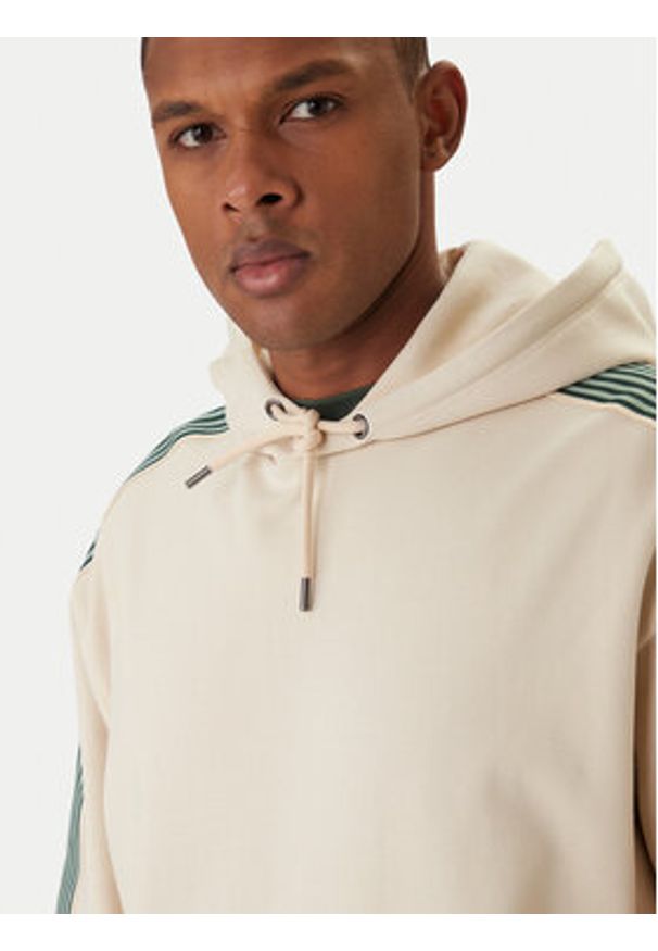 EA7 Emporio Armani Bluza 7M001508 AF12660 Beżowy Regular Fit. Kolor: beżowy. Materiał: bawełna