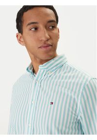 TOMMY HILFIGER - Tommy Hilfiger Koszula MW0MW42440 Zielony Regular Fit. Kolor: zielony. Materiał: bawełna #4