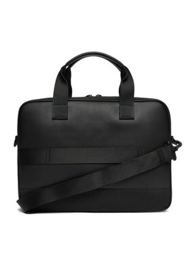TOMMY HILFIGER - Tommy Hilfiger Torba na laptopa Th Foundation Computer Bag AM0AM13626 Czarny. Kolor: czarny. Materiał: skóra