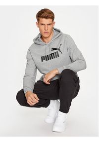 Puma Bluza Ess Big Logo 586686 Szary Regular Fit. Kolor: szary. Materiał: bawełna, syntetyk #5