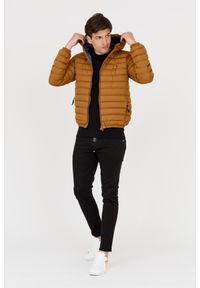 Invicta - INVICTA Brązowa męska kurtka puchowa z kapturem, Rozmiar M. Typ kołnierza: kaptur. Kolor: brązowy. Materiał: puch #6