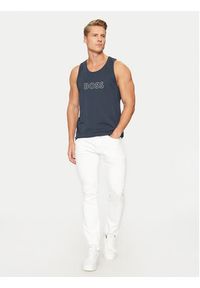 BOSS - Boss Tank top Beach 50491711 Granatowy Regular Fit. Kolor: niebieski. Materiał: bawełna #4