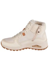 skechers - Buty zimowe damskie, Uno Rugged - Fall Air. Kolor: beżowy. Materiał: materiał, syntetyk, tkanina. Sezon: zima