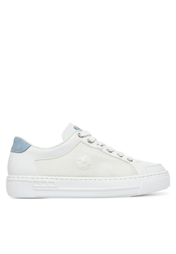 Rieker Sneakersy L8803-80 Biały. Kolor: biały. Materiał: materiał