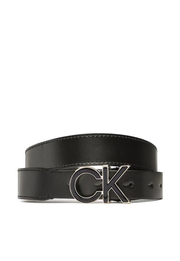 Calvin Klein Pasek Damski Re-Lock Saff Ck 3Cm Belt K60K609980 Czarny. Kolor: czarny. Materiał: skóra