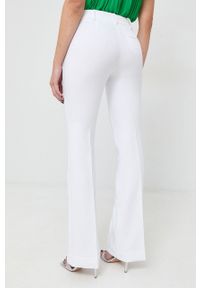 MICHAEL Michael Kors spodnie damskie kolor biały proste medium waist. Okazja: na co dzień. Kolor: biały. Materiał: materiał. Styl: casual #2