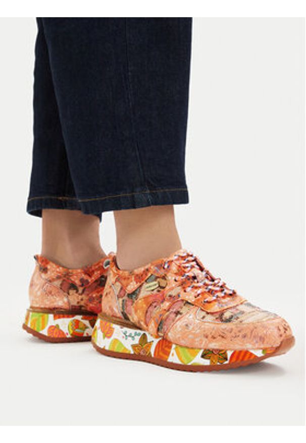 Laura Vita Sneakersy Delphine 07 Kolorowy. Materiał: skóra. Wzór: kolorowy