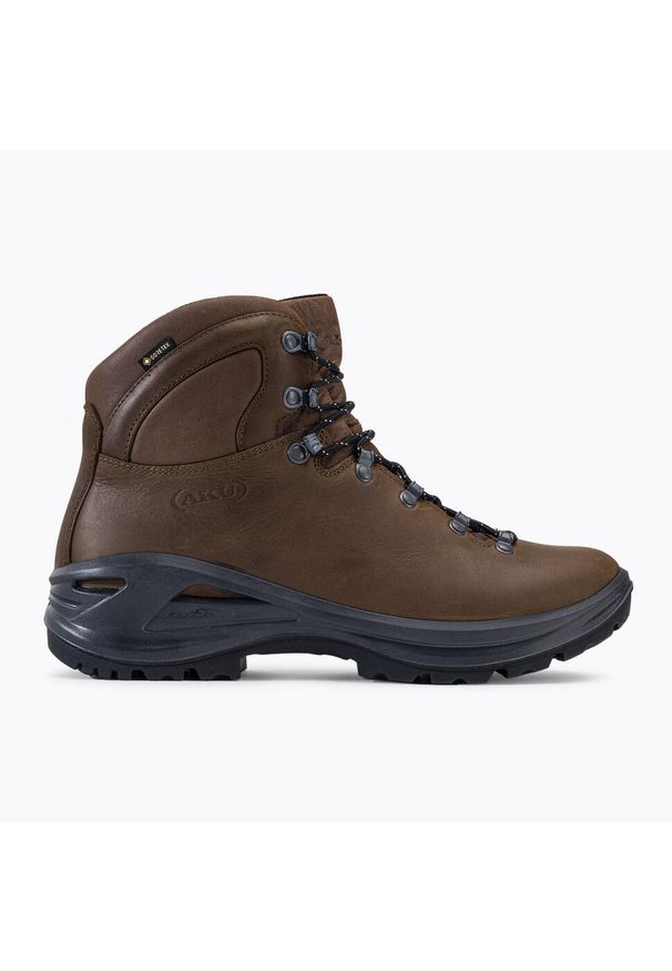 Aku - Buty trekkingowe męskie AKU Tribute II GTX. Wysokość cholewki: za kostkę. Zapięcie: sznurówki. Kolor: brązowy. Materiał: materiał, skóra, syntetyk. Szerokość cholewki: normalna