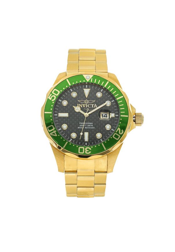 Invicta Watch Zegarek Pro Diver 14358 Złoty. Kolor: złoty