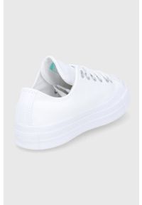 Converse Tenisówki skórzane damskie kolor biały. Nosek buta: okrągły. Zapięcie: sznurówki. Kolor: biały. Materiał: skóra #3