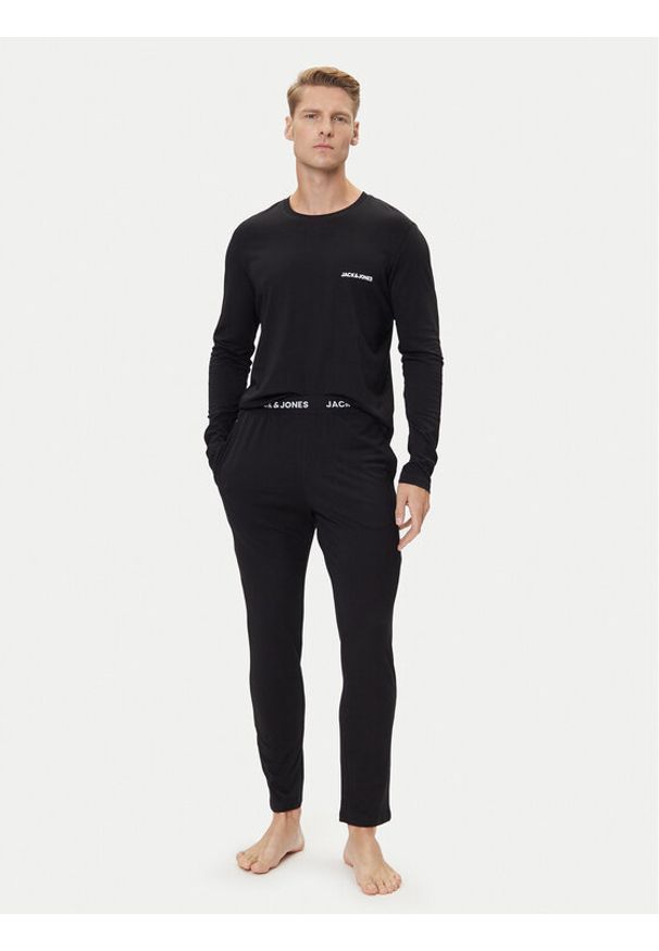 Jack & Jones Piżama Everest 12273632 Czarny Standard Fit. Kolor: czarny. Materiał: bawełna