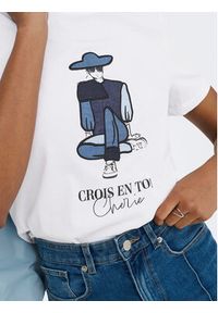 only - ONLY T-Shirt Emma 15329752 Biały Regular Fit. Kolor: biały. Materiał: bawełna #7